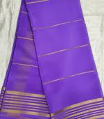 Mysore Crepe Silver Zari Border Saree